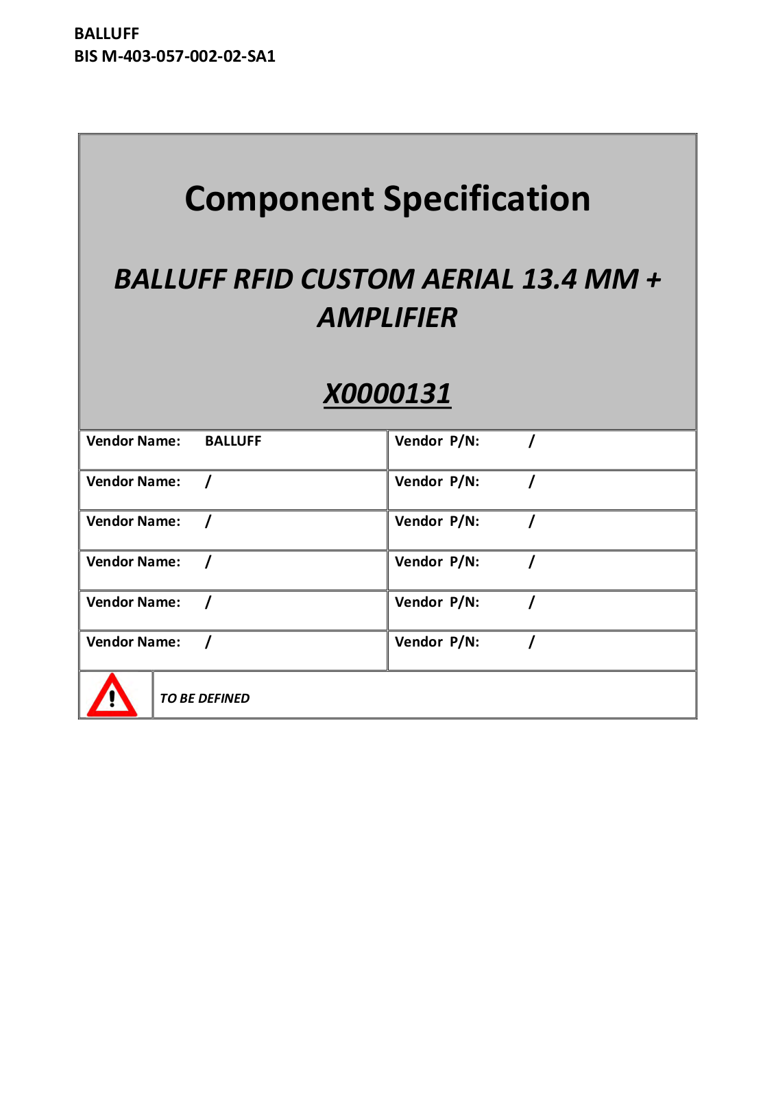 Balluff BF IDM05 User Manual