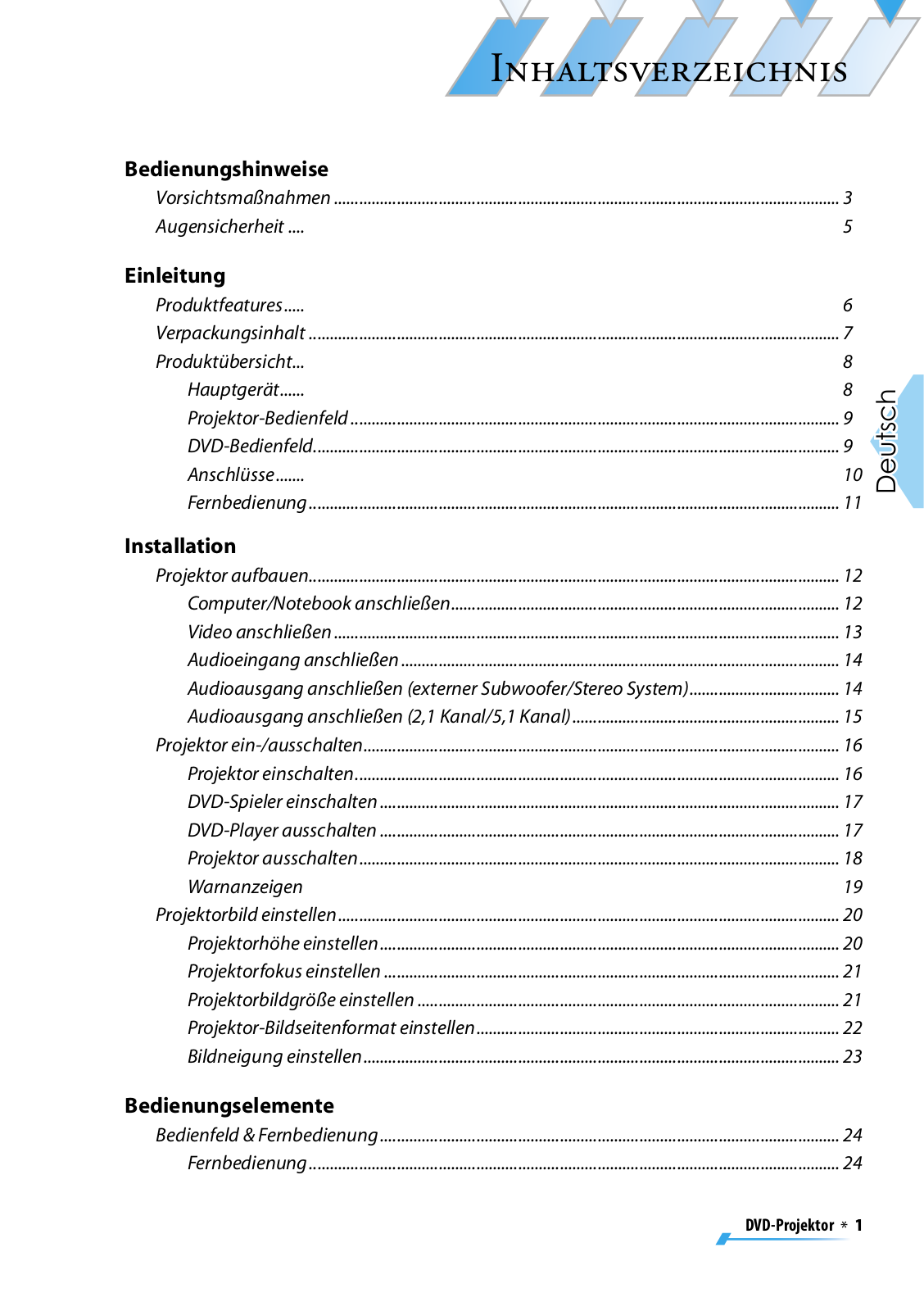 OPTOMA DV11 User Manual