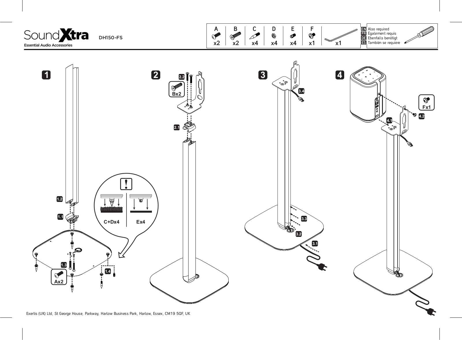 Denon Home 150 Vloerstandaard User manual