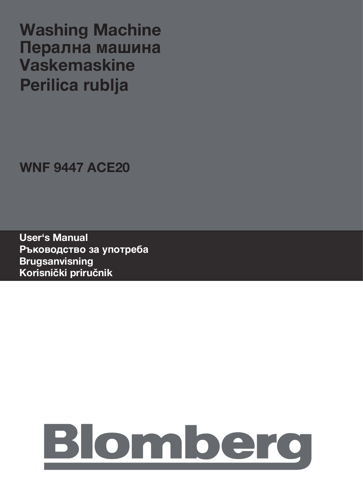 Blomberg WNF 9447 ACE20 User Manual