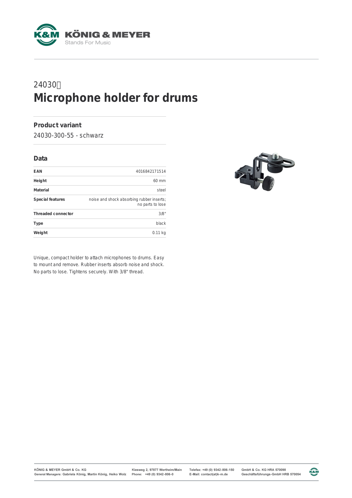 K&M 24030 Data Sheet