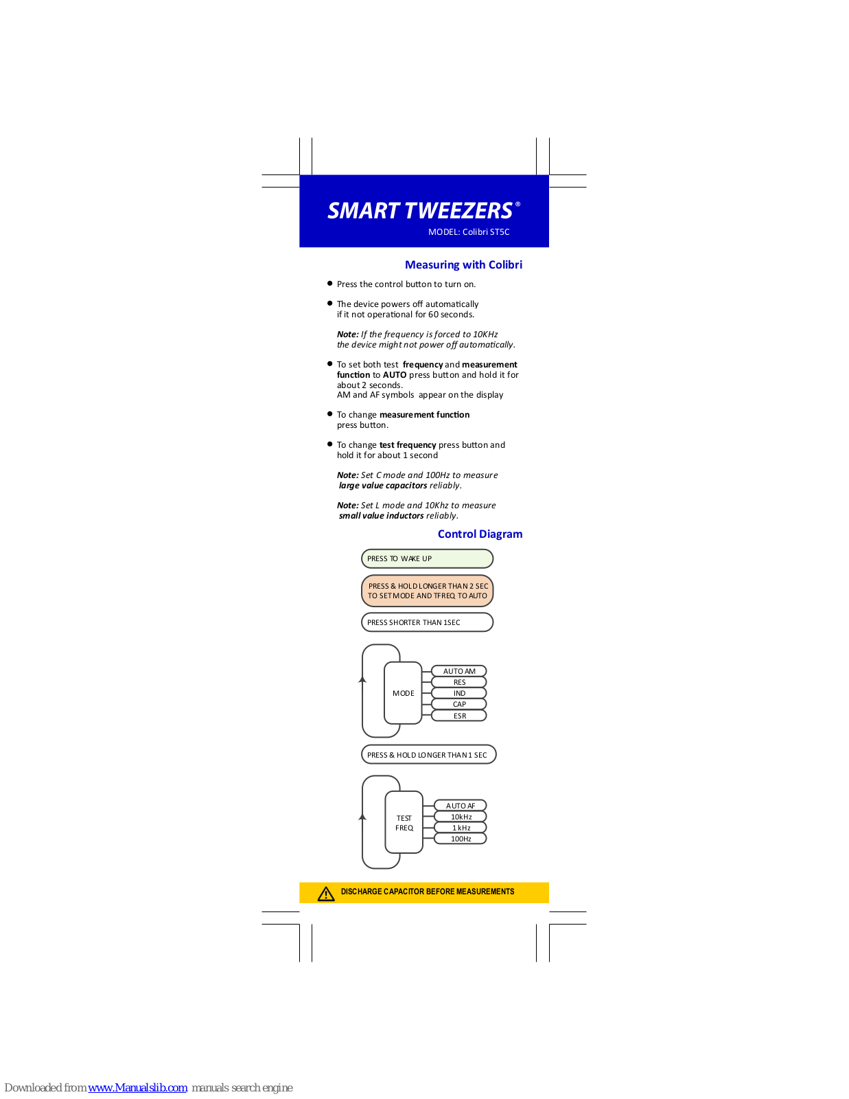 Smart Tweezers Colibri ST5C User Manual