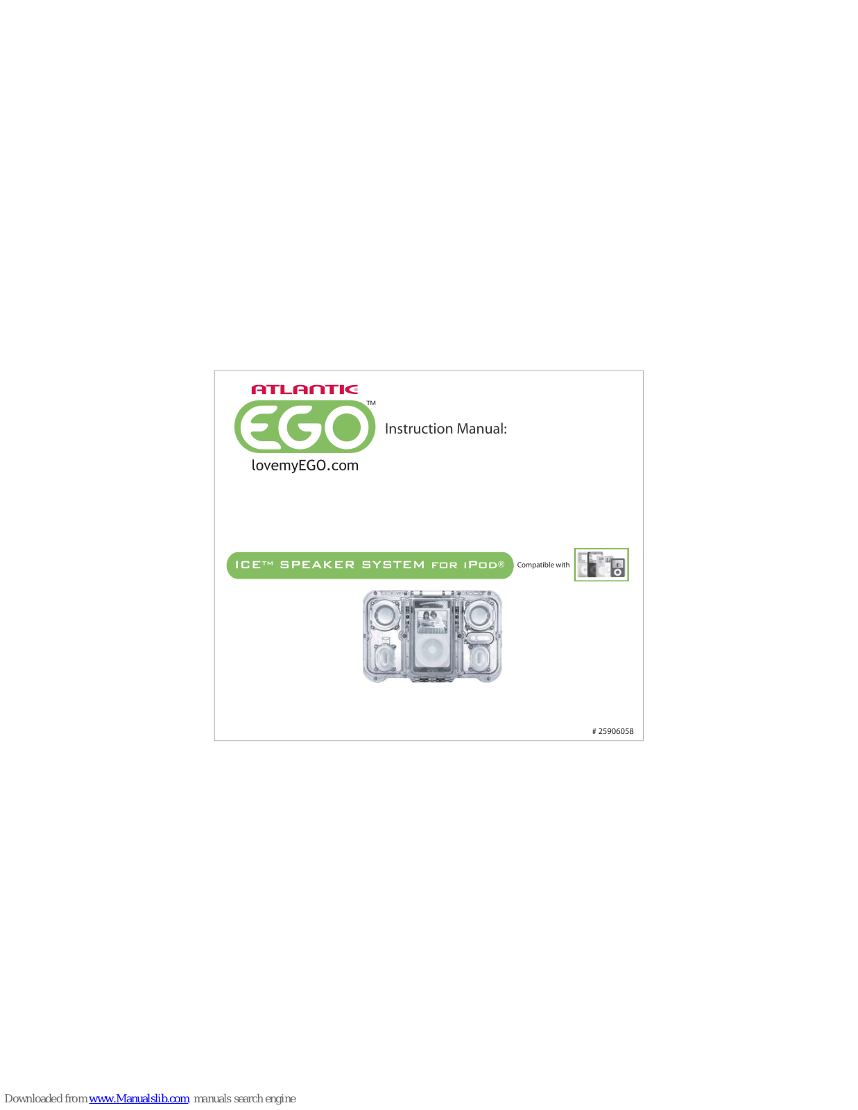 Atlantic Ego ICE 25906058 Instruction Manual