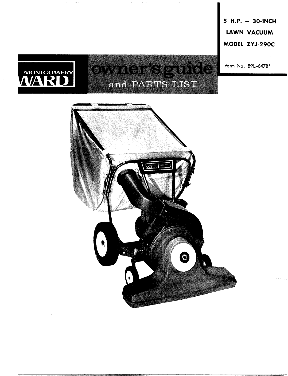 montgomery ward ZYJ290C owners Manual