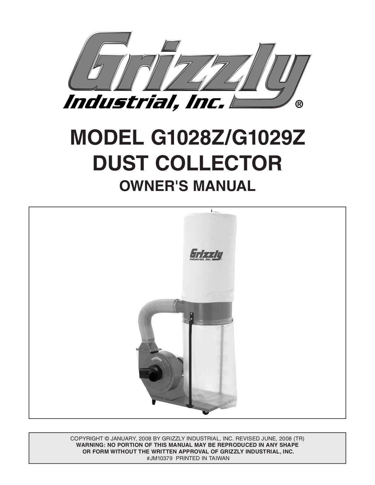 Grizzly G1029Z User Manual