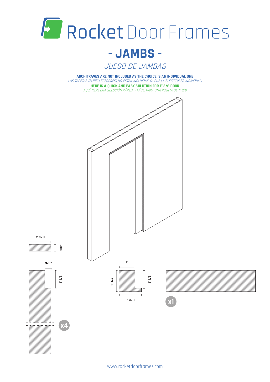 Rocket Door Frames KCKE1002 Installation & Assembly - ManualMachine.com