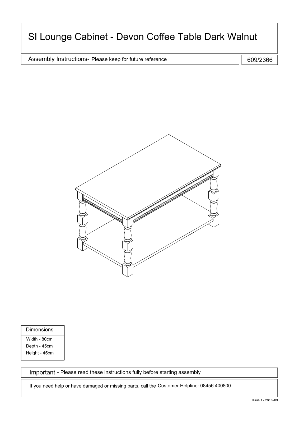 Argos ST00040-1 ASSEMBLY INSTRUCTIONS