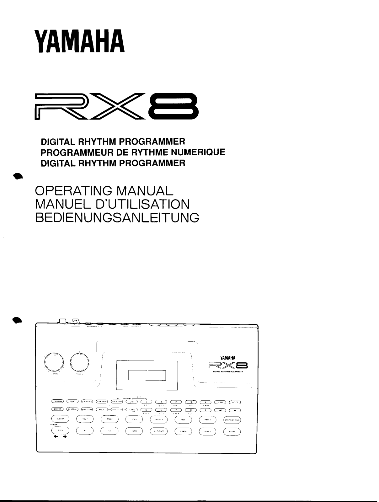 Yamaha RX8 Owner Manual