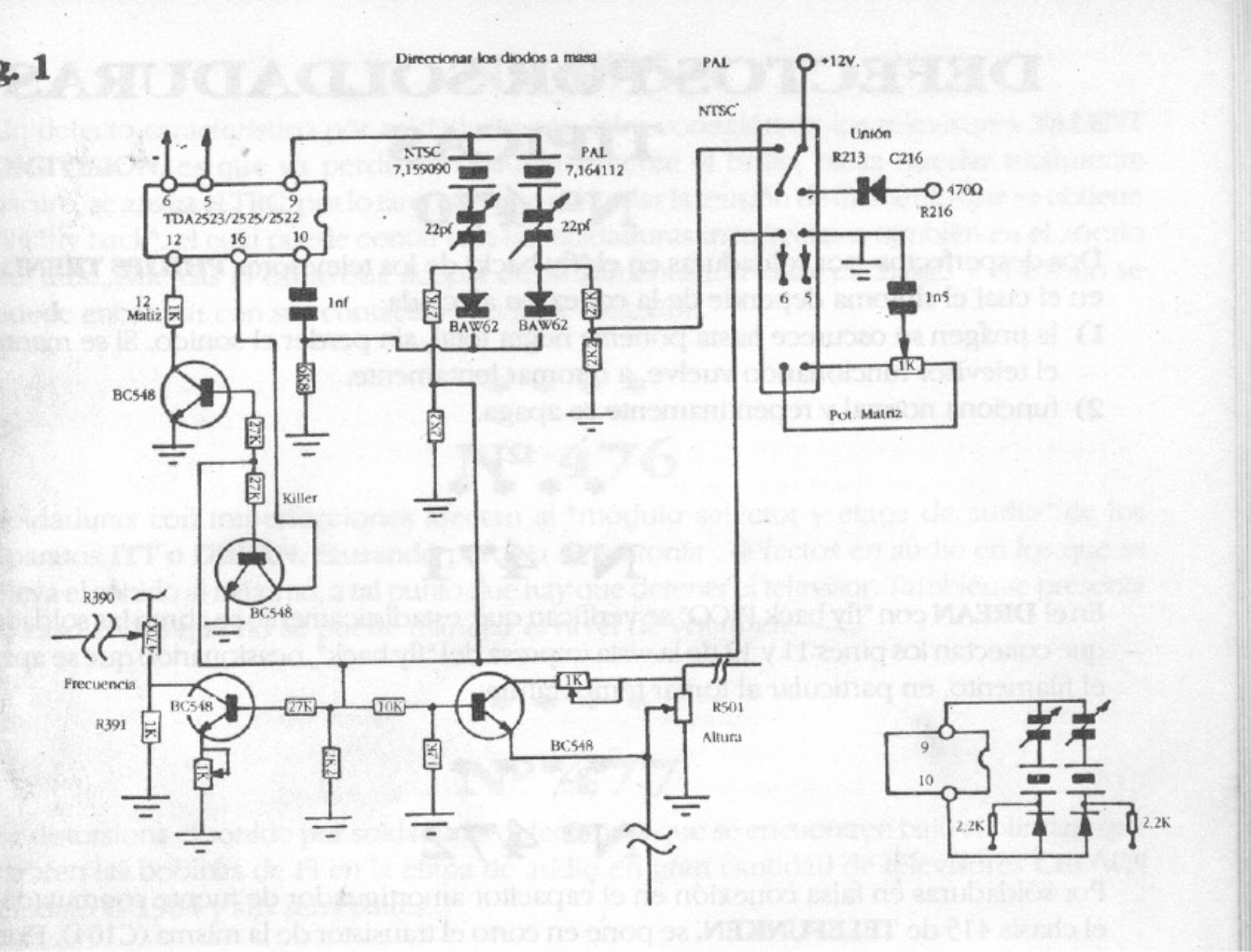 PHILIPS TDA2522 Diagram