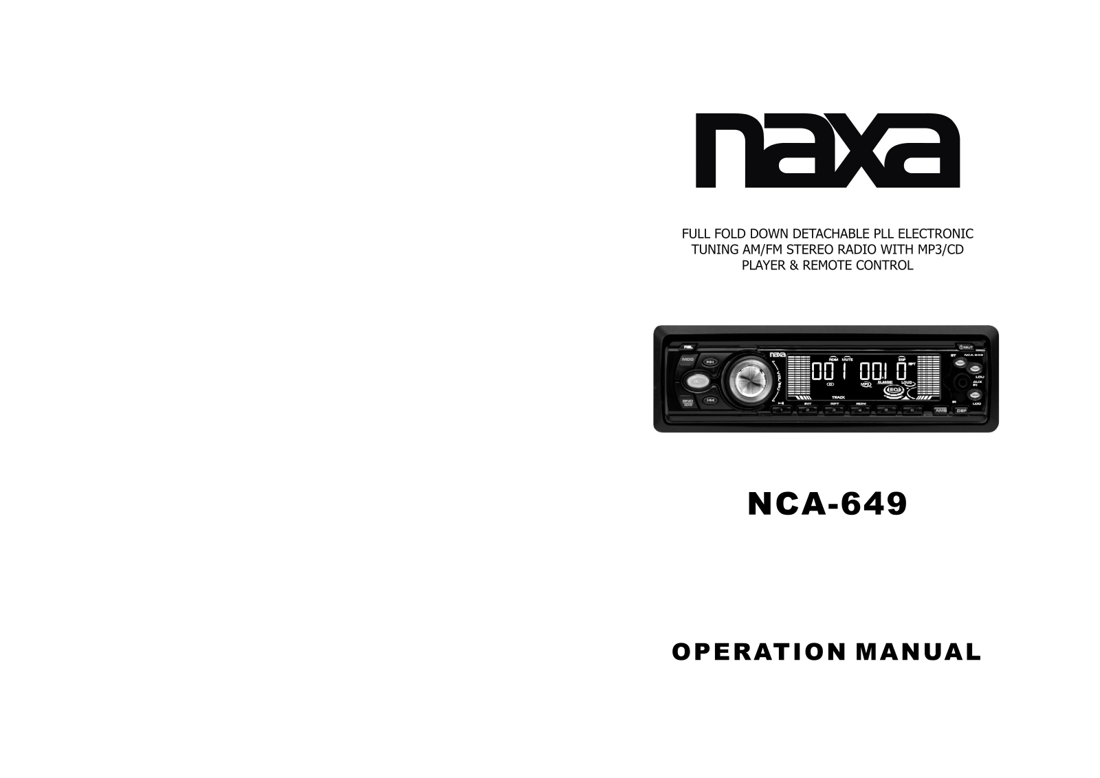 Naxa NCA-649 User Manual