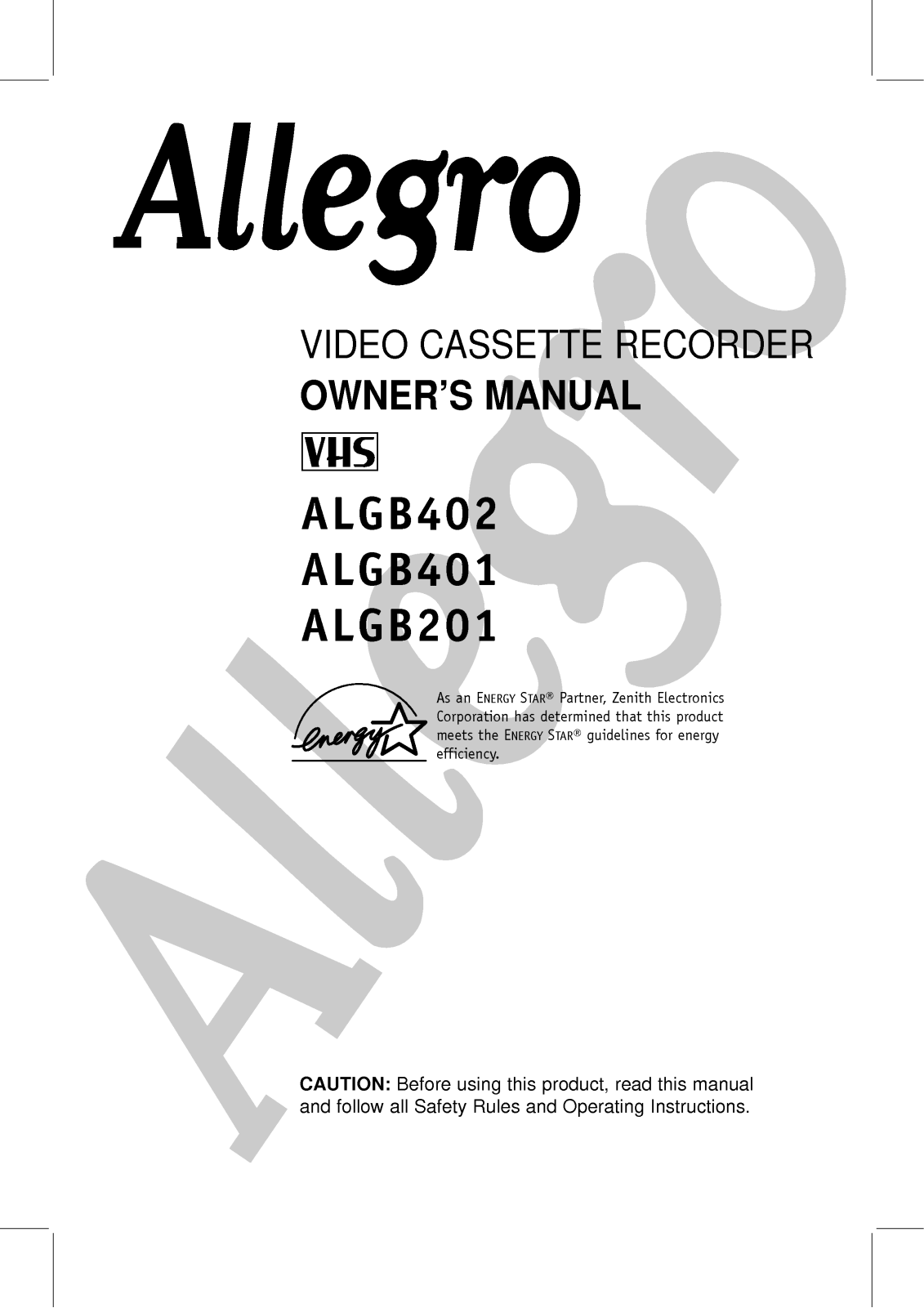 LG ALGB402, ALGB201 User Manual