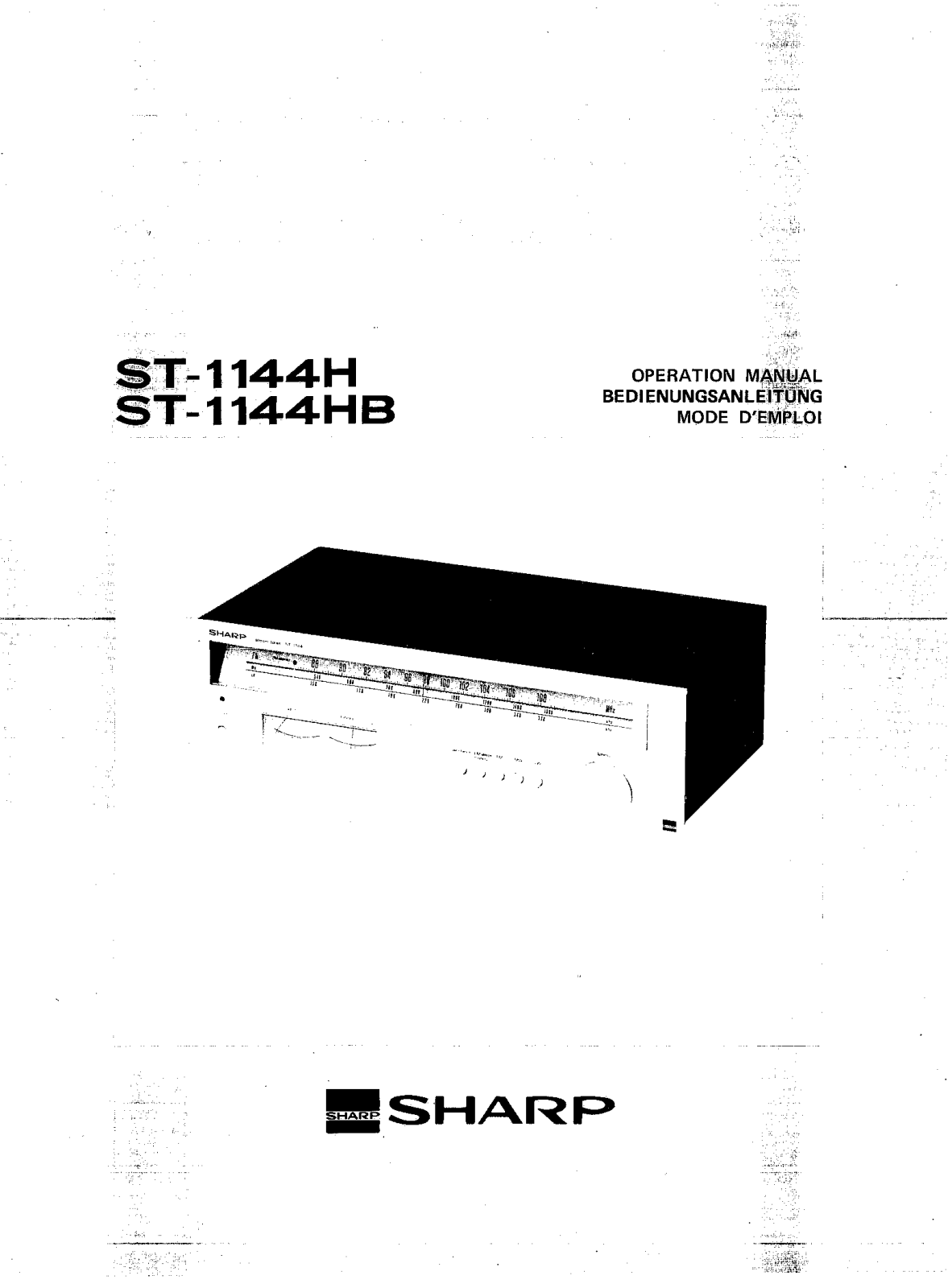 Sharp ST-1144H, ST-1144HB User Manual