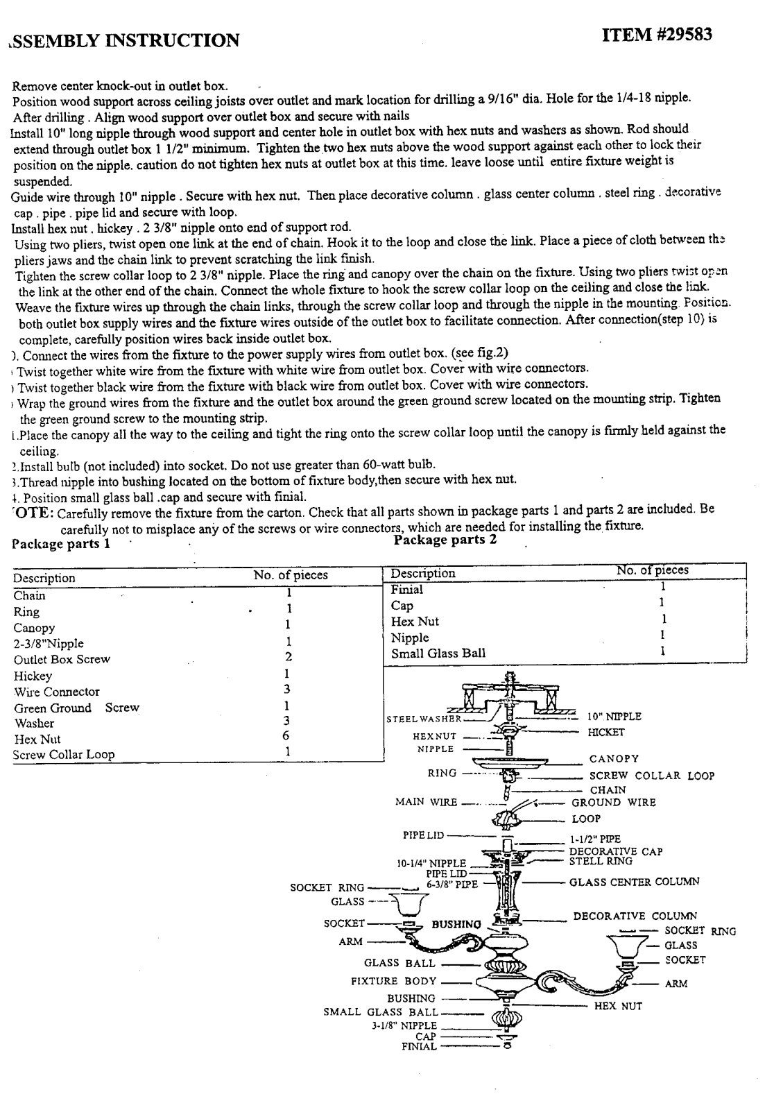 Triarch 29583 User Manual