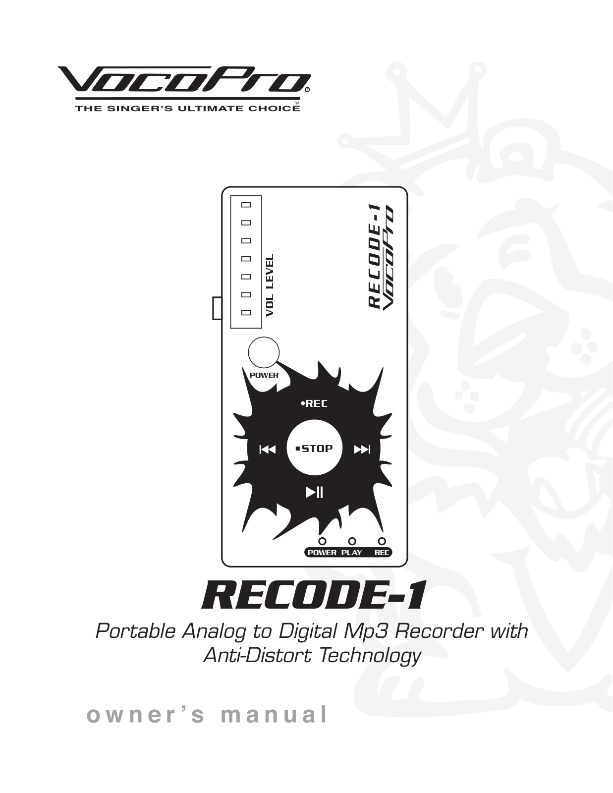 VocoPro RECODE-1 User Manual