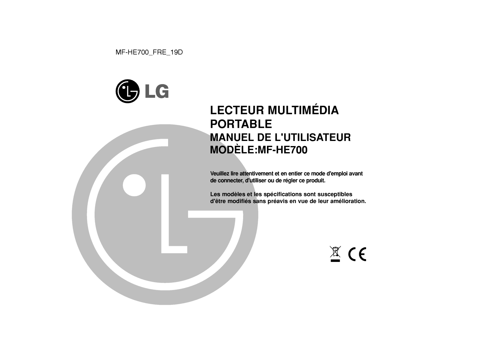 LG MF-HE700 User Manual