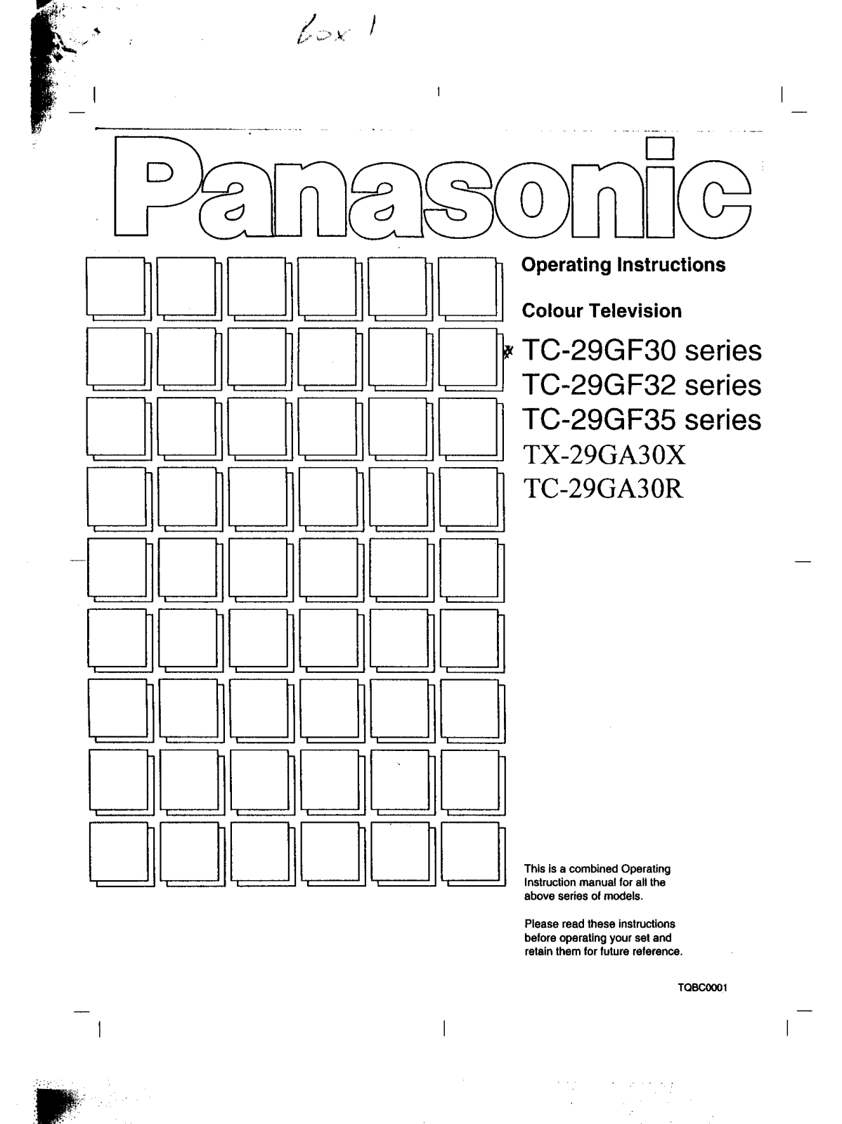 Panasonic TC-29GF35G Operating Instruction