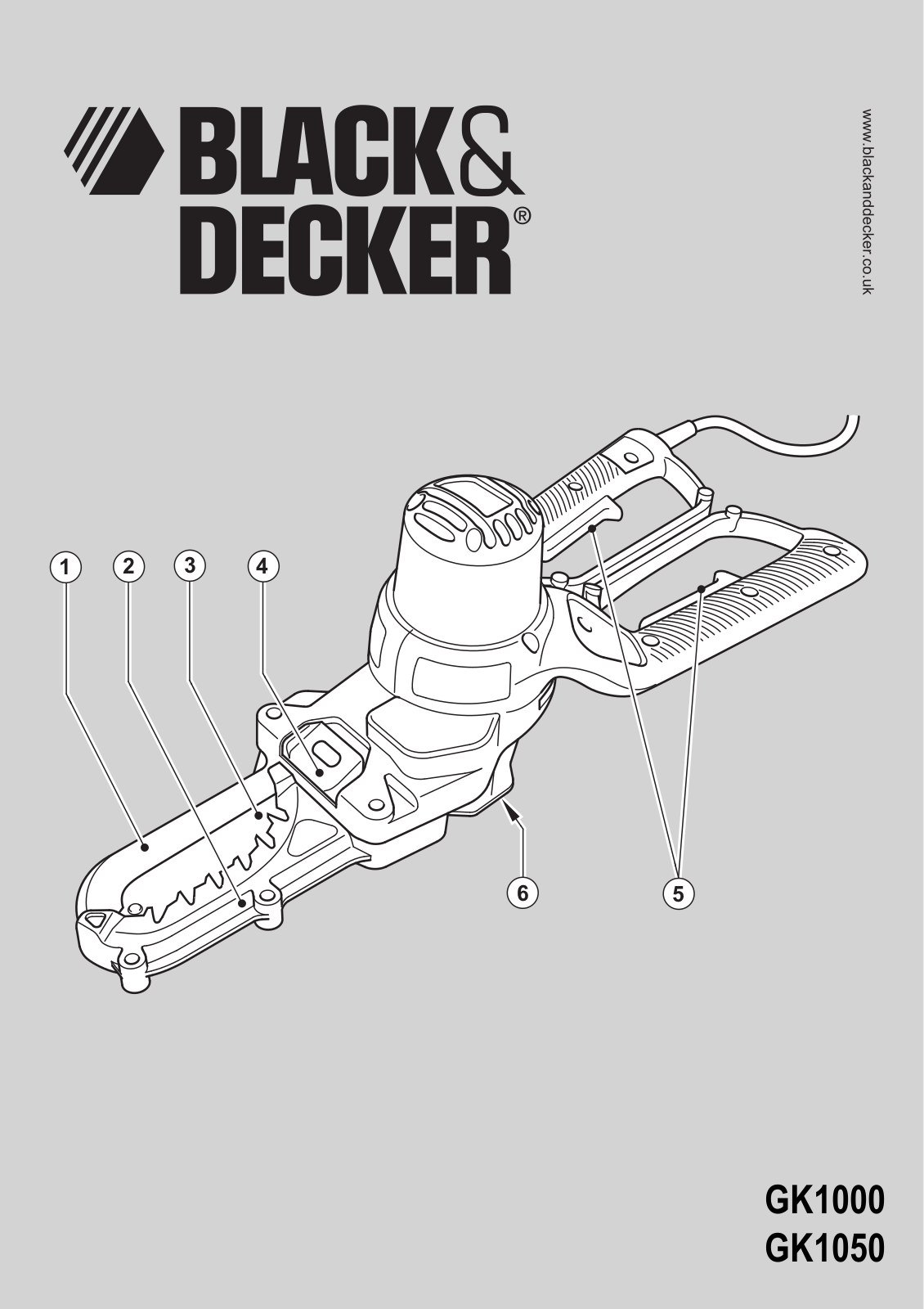 Black & Decker Gk1000, Gk1050 Instruction Manual