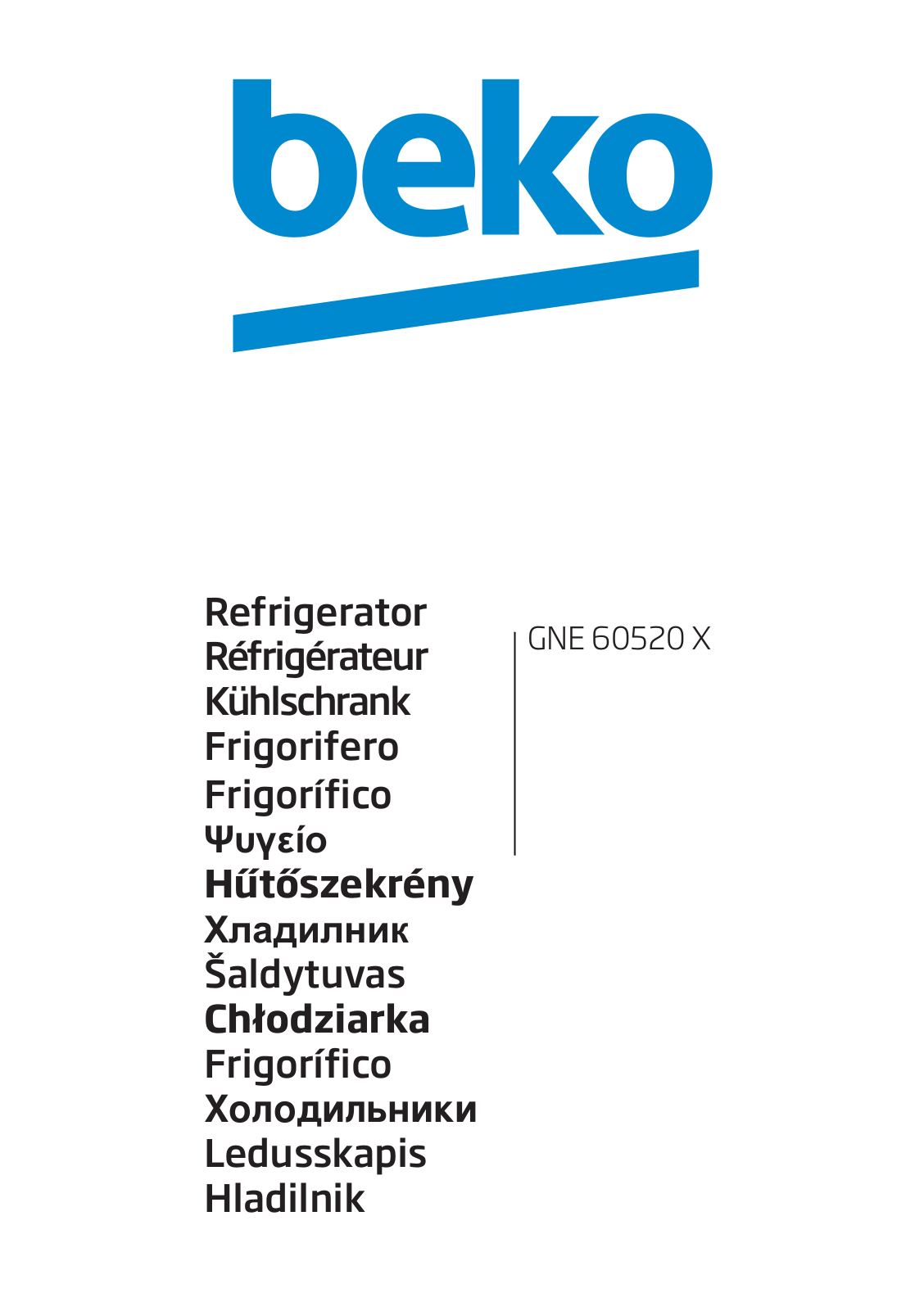 Beko GNE 60520 X User Manual