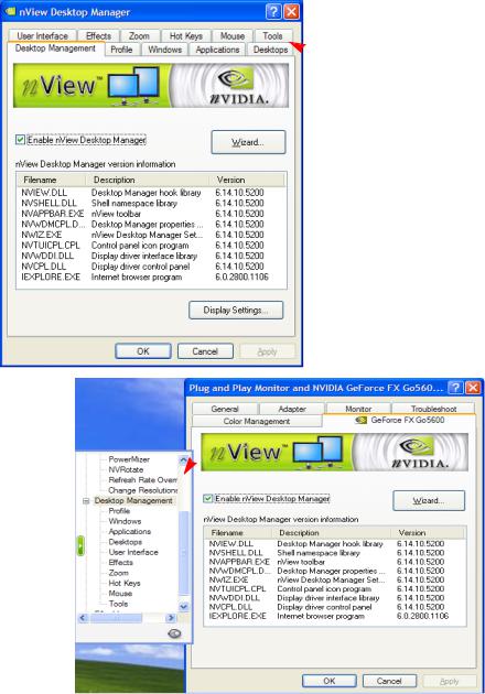 Nvidia nView 3.0 Desktop Manager Version 52.14 for Windows  User's Guide
