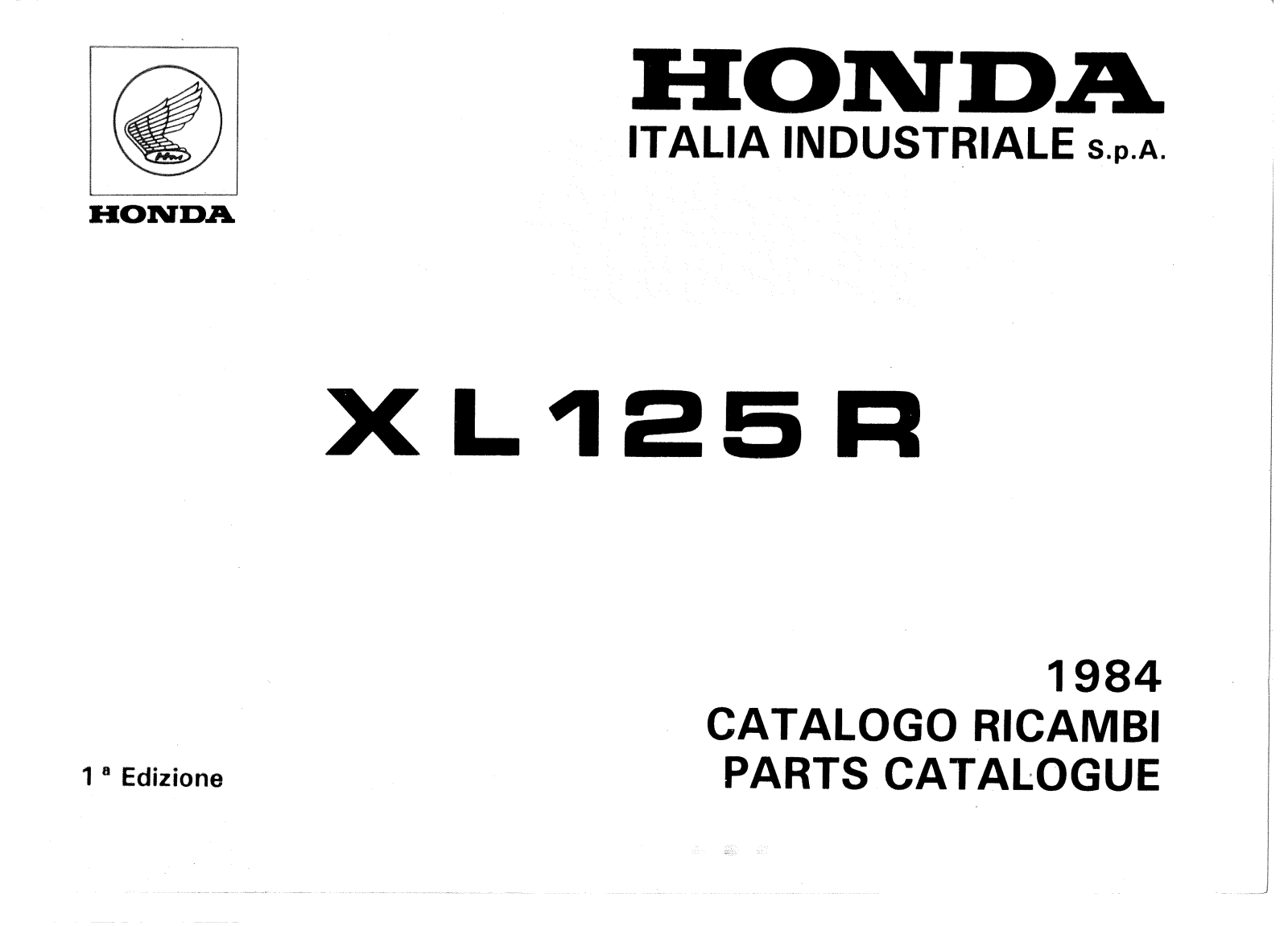 Honda xl125r user manual