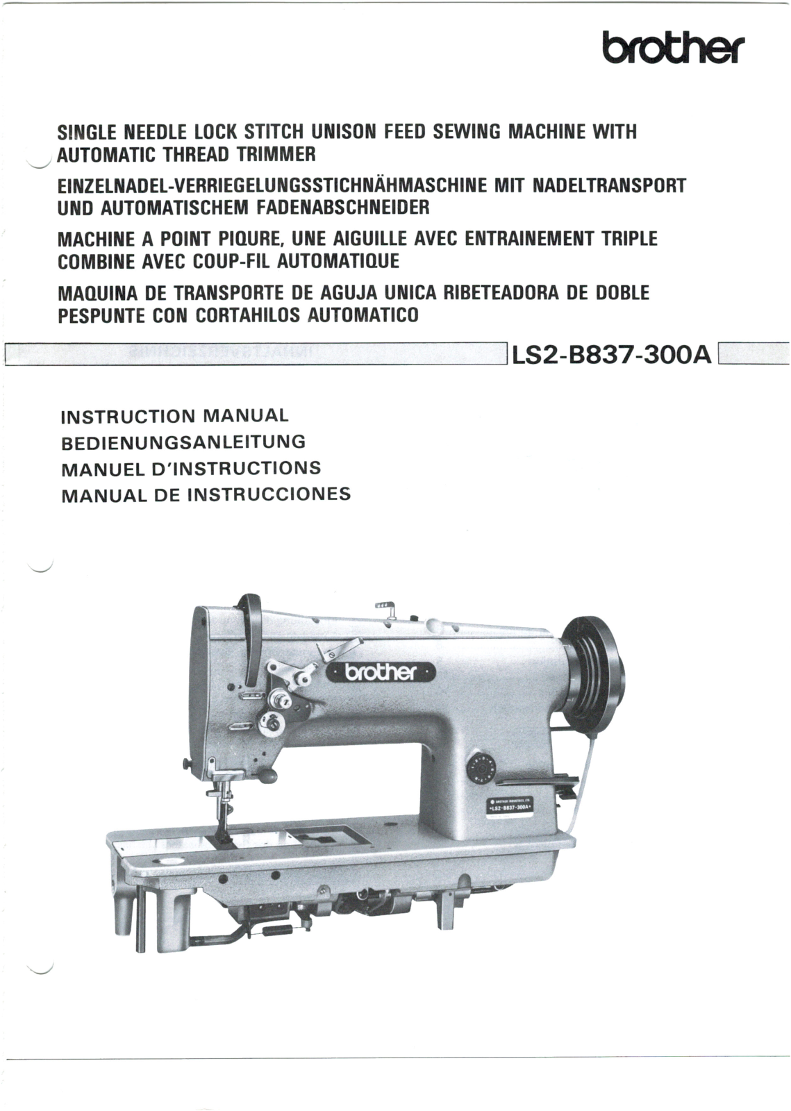 Brother BAS-705 Owner's Manual