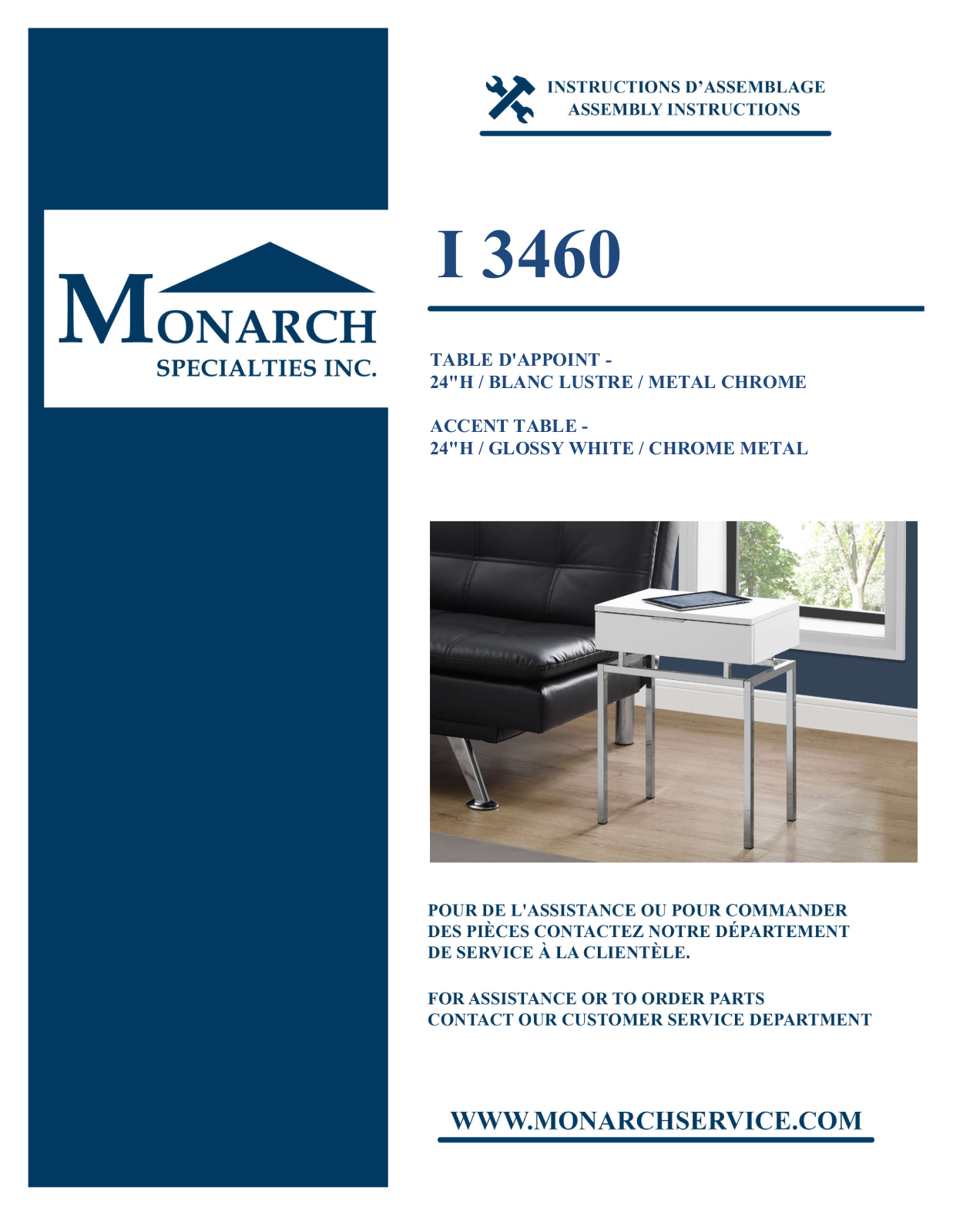 Monarch I3460 Assembly Guide