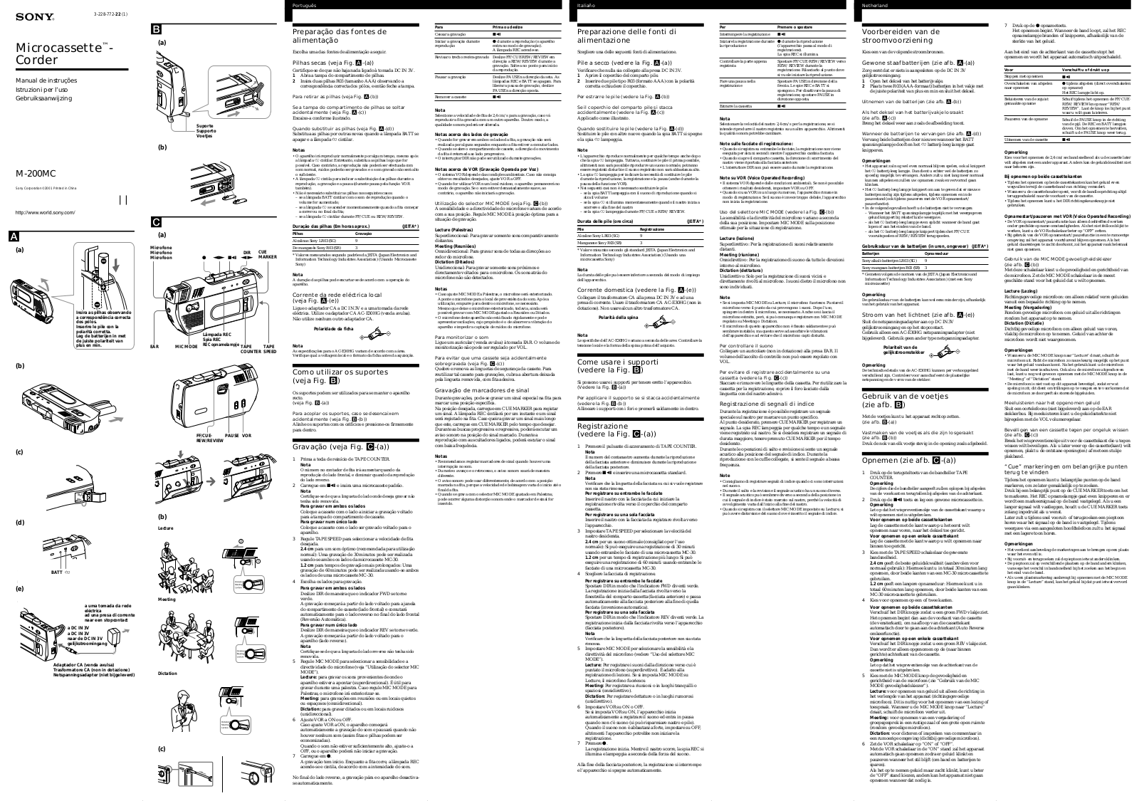 Sony M-200MC User Manual