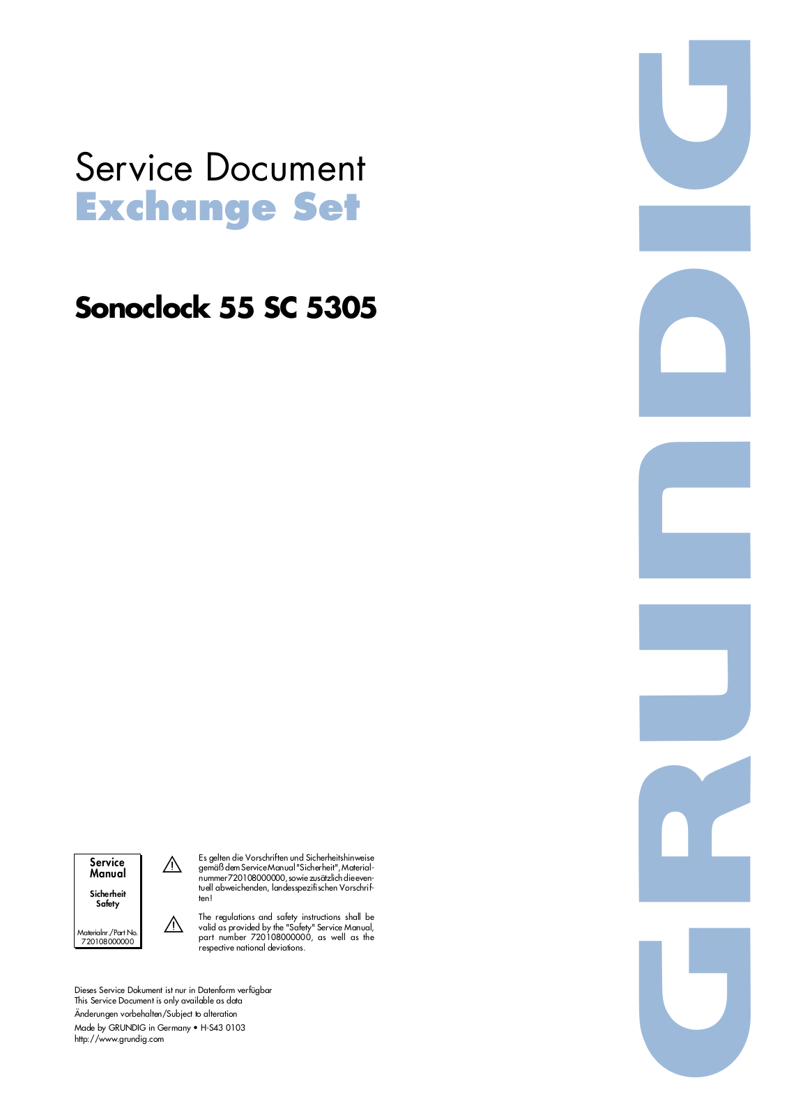 Grundig Sonoclock-55-SC-5305 Service Manual