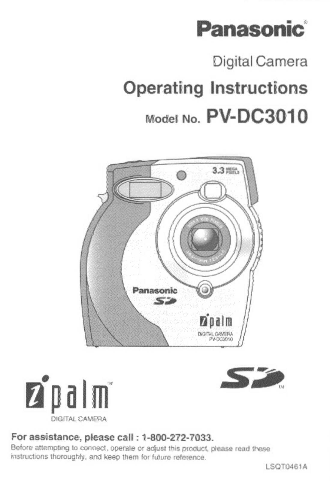 Panasonic iPalm PV-DC3010 Instruction Manual