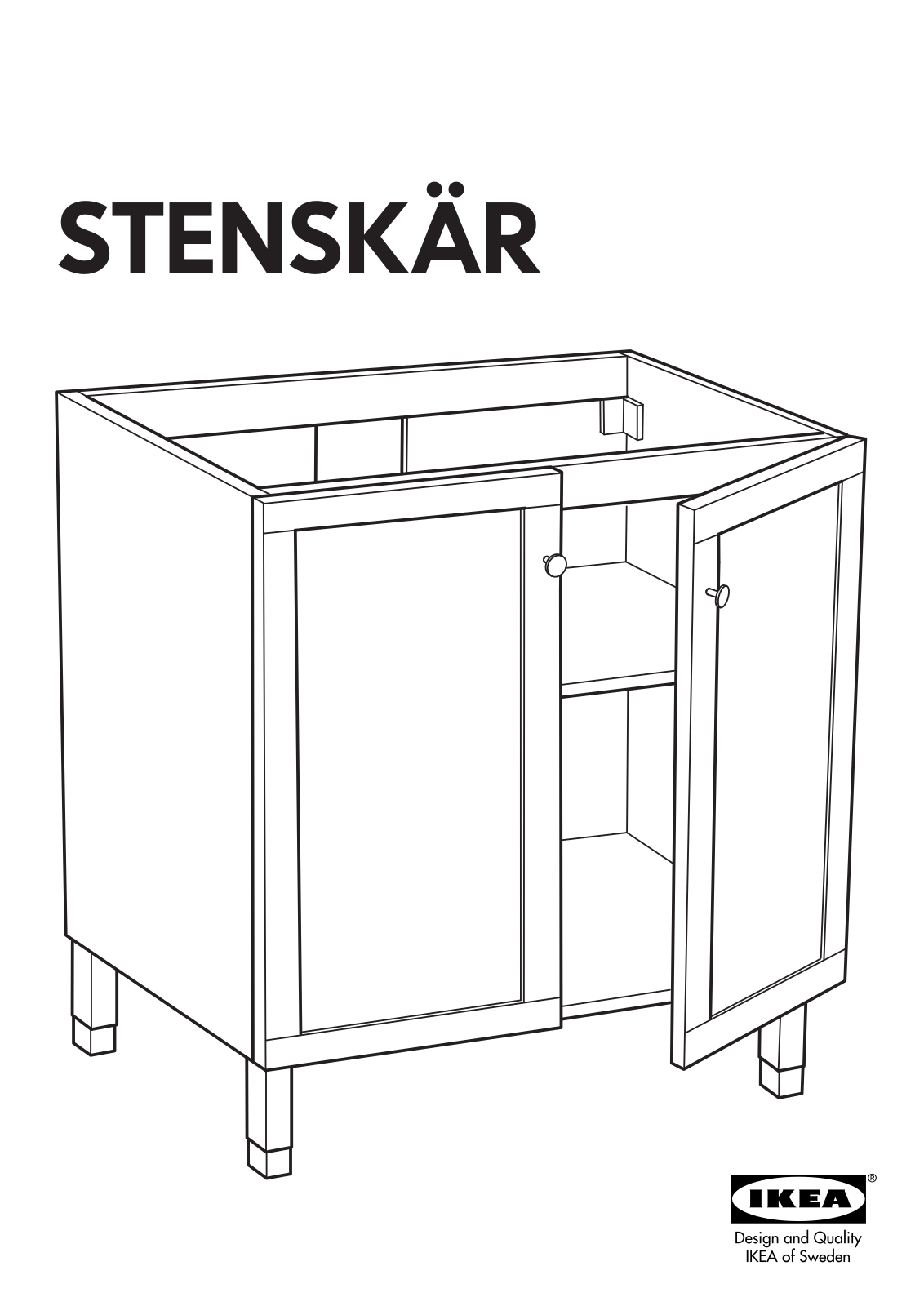 IKEA STENSKÃR WASH-STAND 32X33 Assembly Instruction