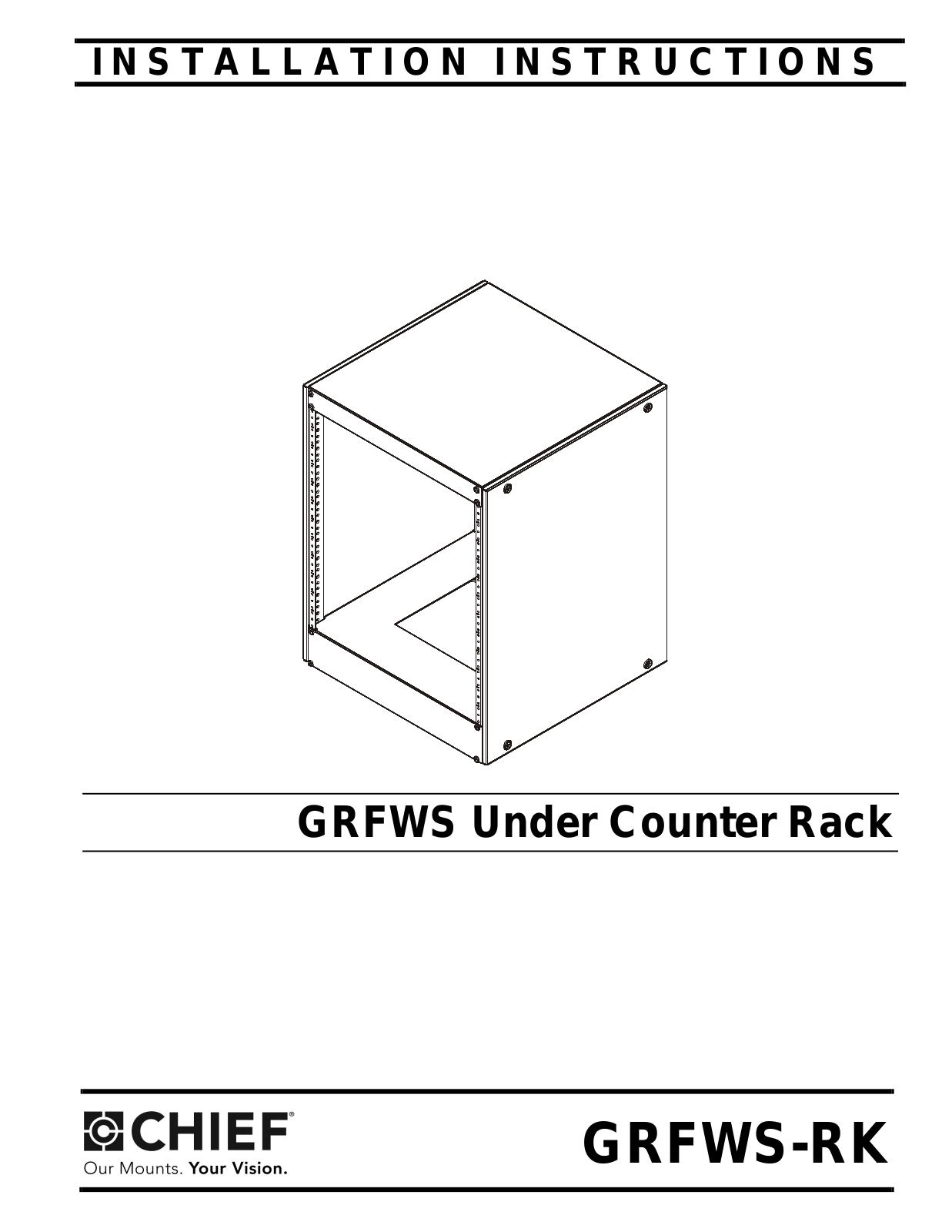 CHIEF GRFWS-RK User Manual