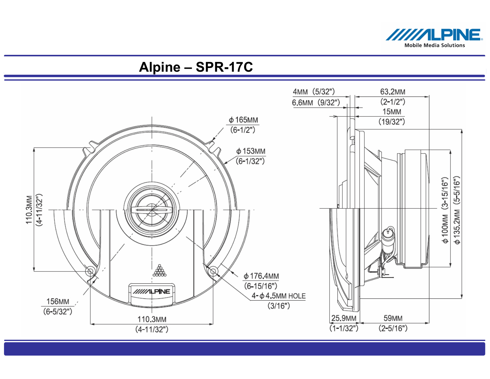 Alpine SPR-17C User Manual