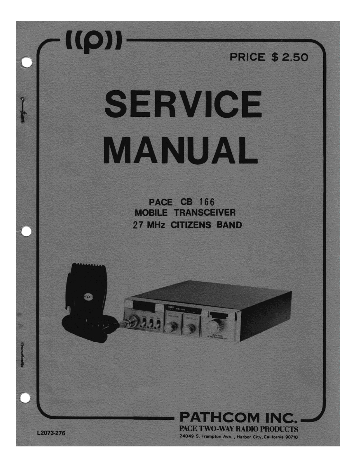 Pace CB-166 Service manual - ManualMachine.com
