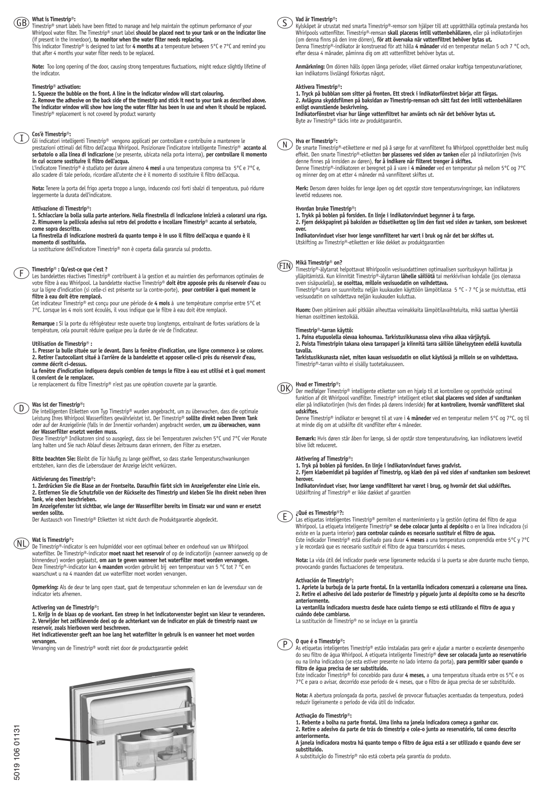 Whirlpool WTV4598 NFC IX AQUA PRODUCT SHEET