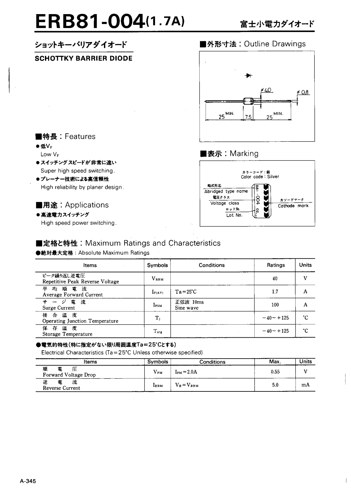 CALLM ERB81-004 Datasheet