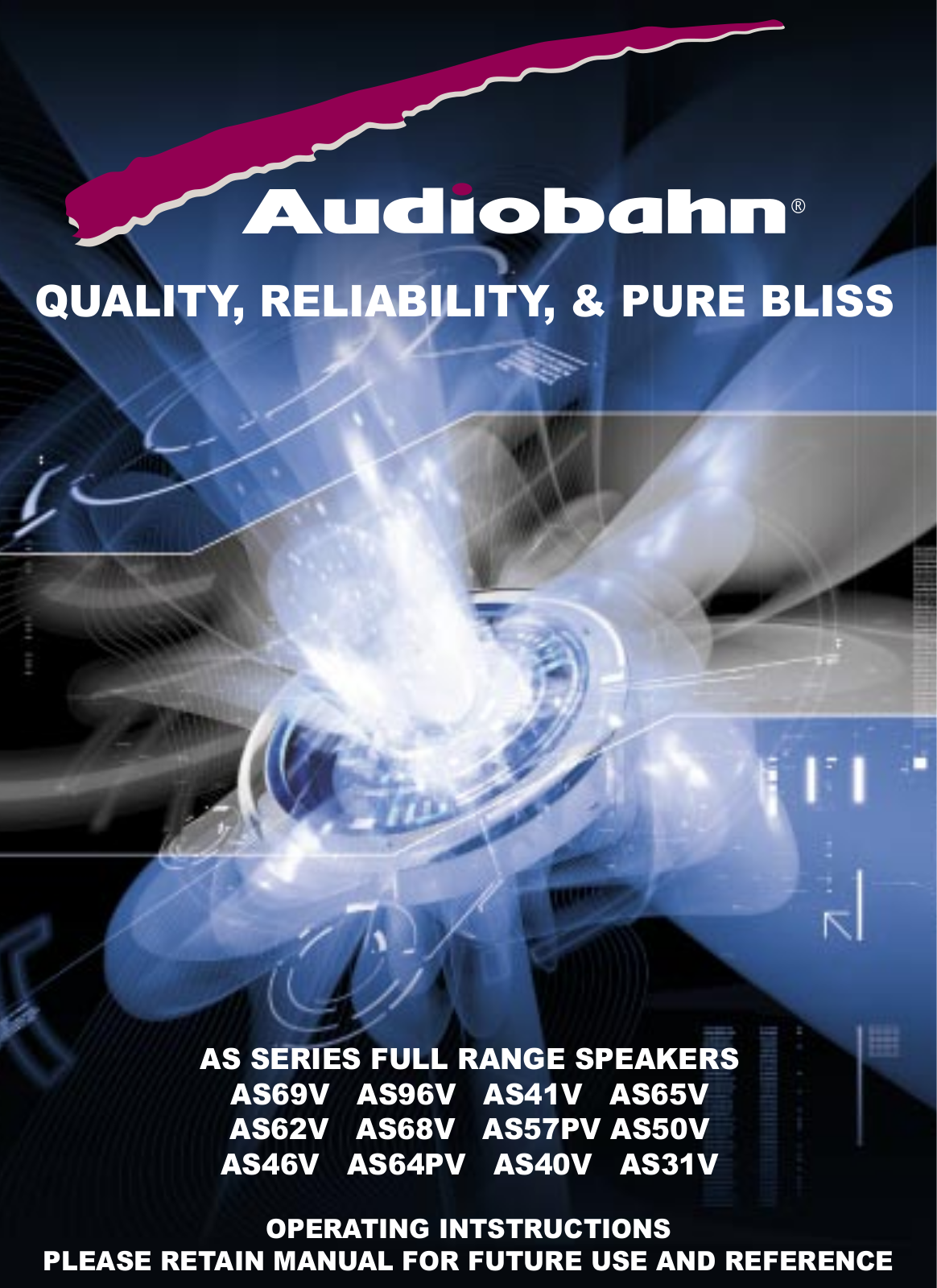 Audiobahn AS57PV, AS96V, AS69V, AS41V, AS68V User Manual