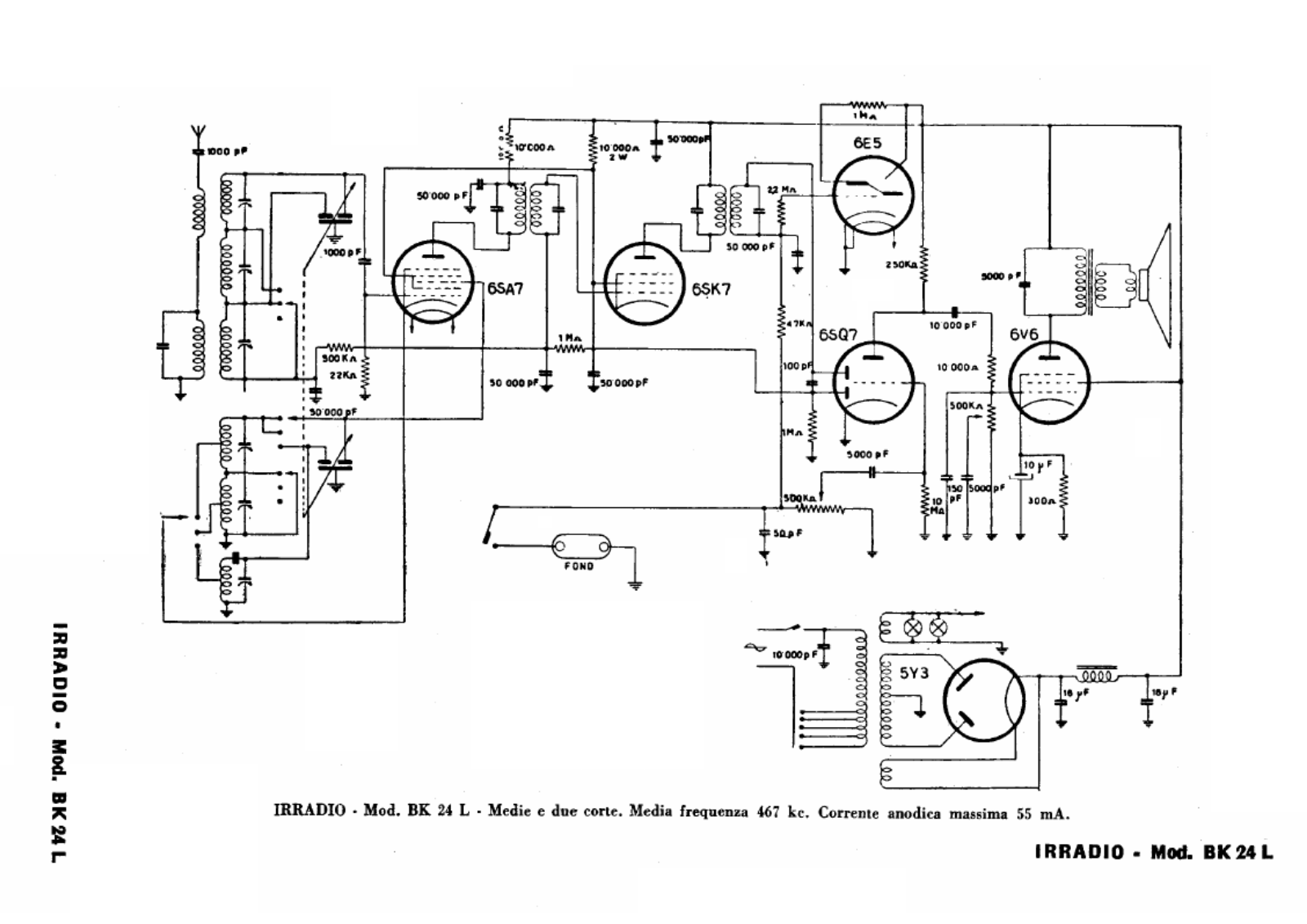 Irradio bk24l schematic