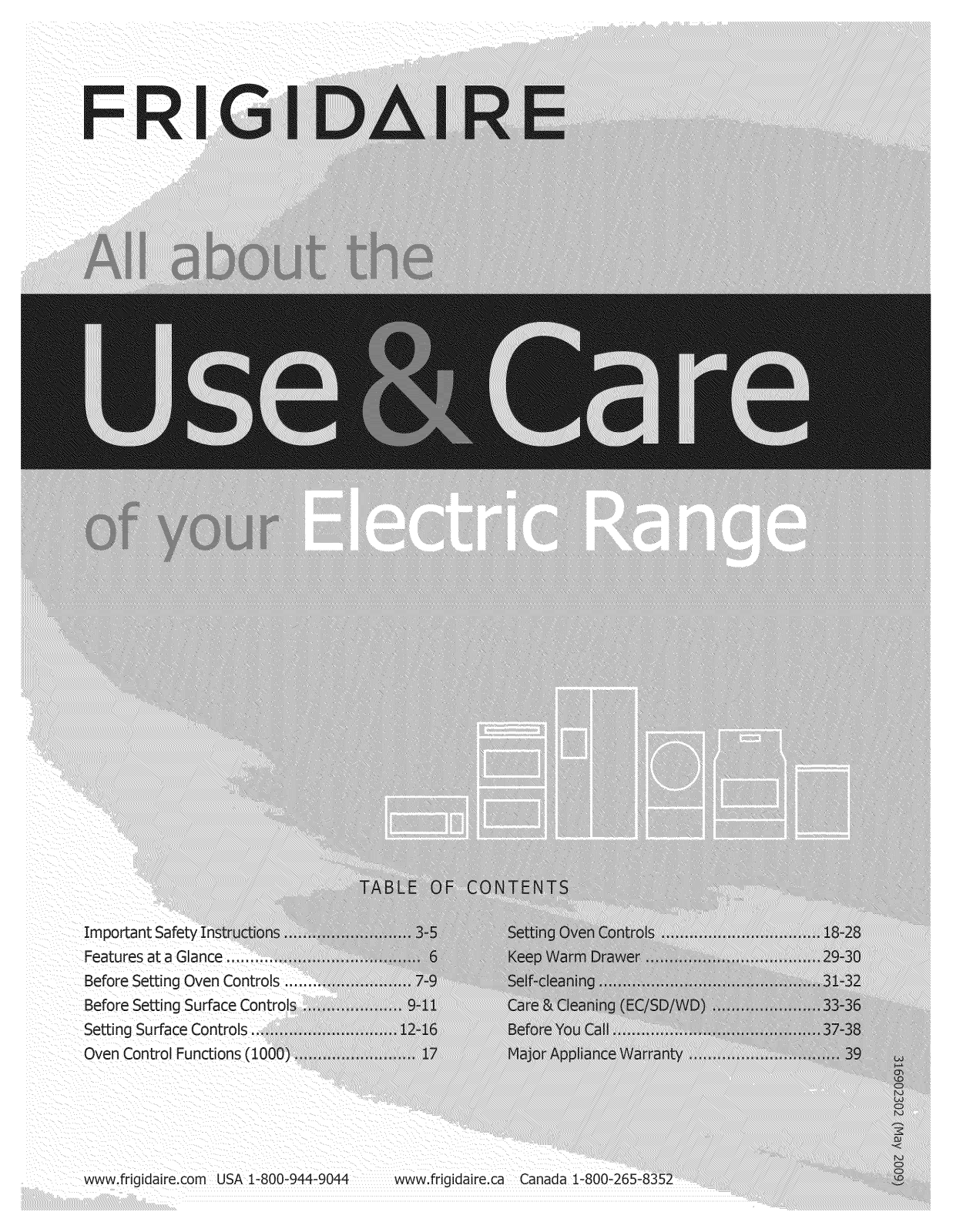 Frigidaire CGEF3057KFG, CGEF3077KWE, CGEF3077KWC, CGEF3077KBE, CGEF3077KBC Owner’s Manual