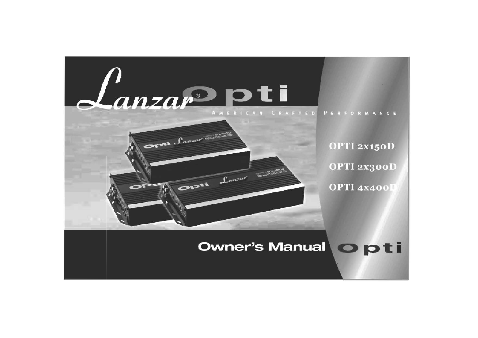 Lanzar OPTI 4X400D Owners Manual