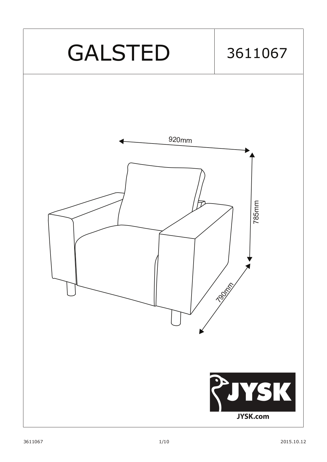 JYSK Galsted User Manual