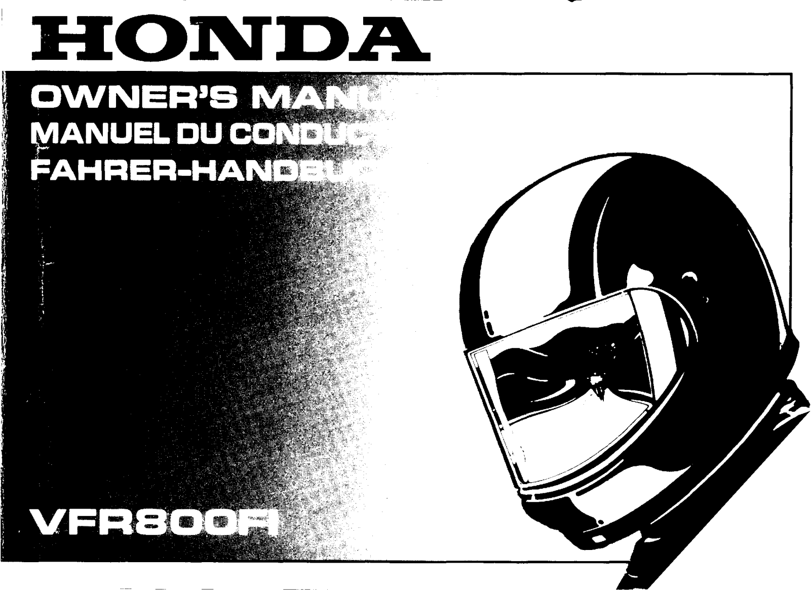 Honda VFR800FX Owner's Manual