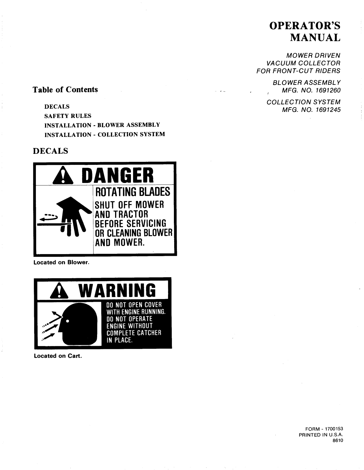 Snapper 1691245 User Manual