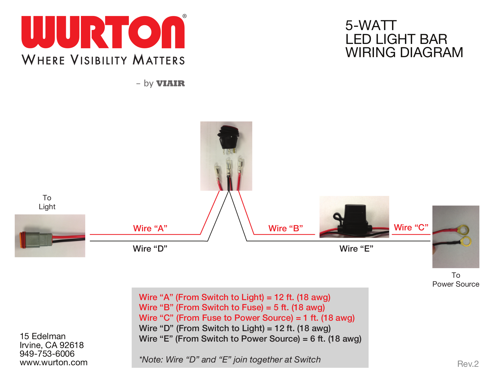 VIAIR LED Light Bars 5-Watt User Manual