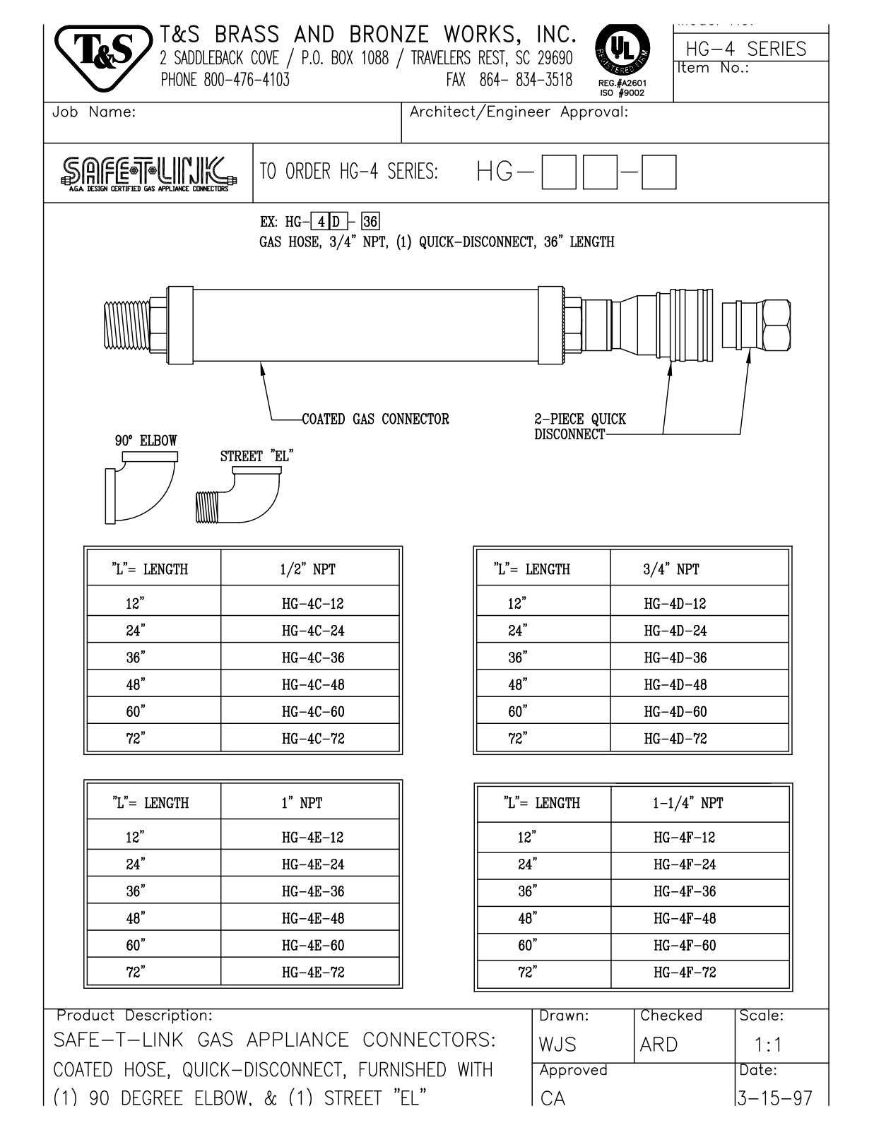 T&S Brass HG-4F-326 User Manual