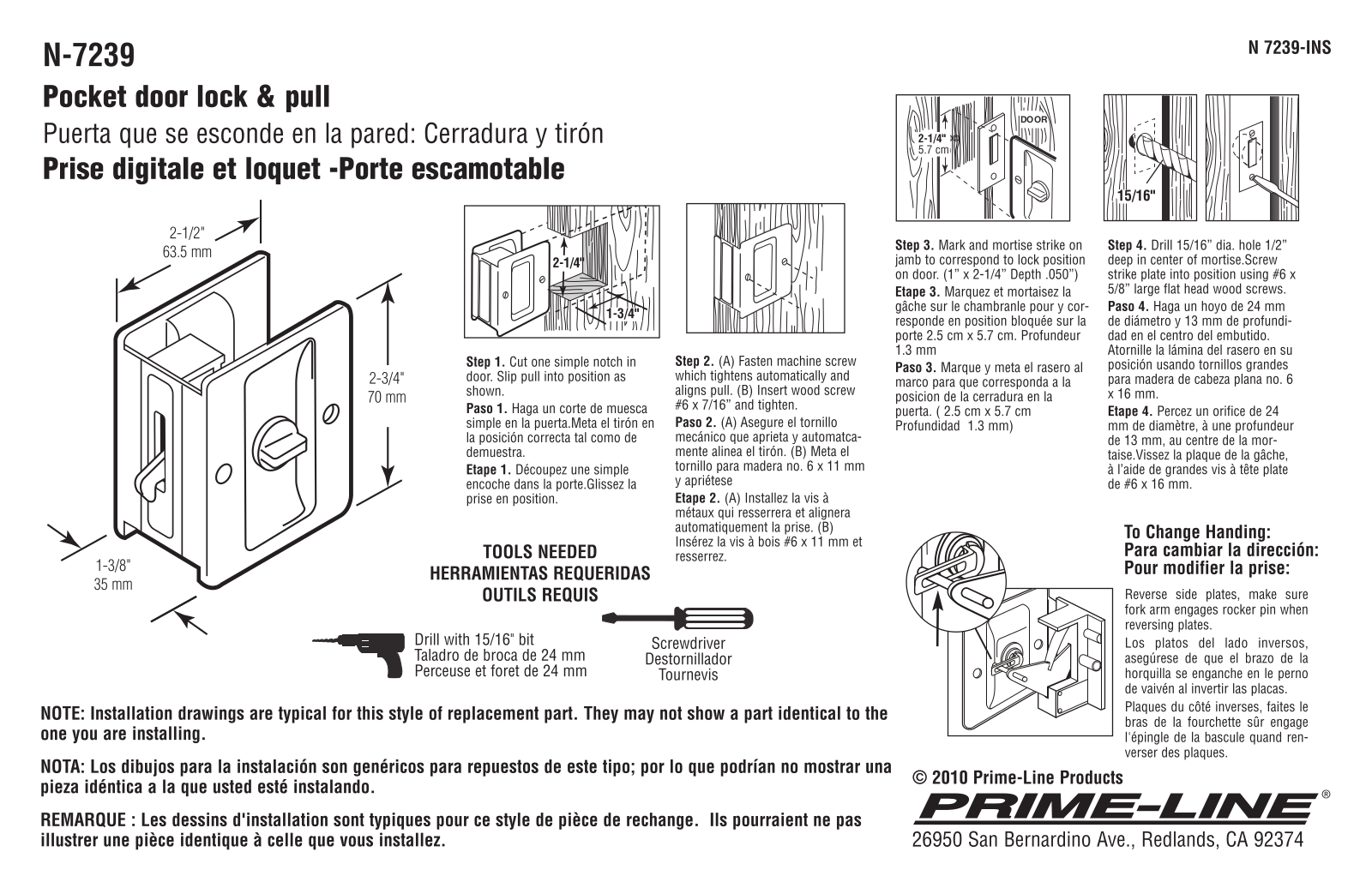 PrimeLine YWW1683 Installation & Assembly - ManualMachine.com