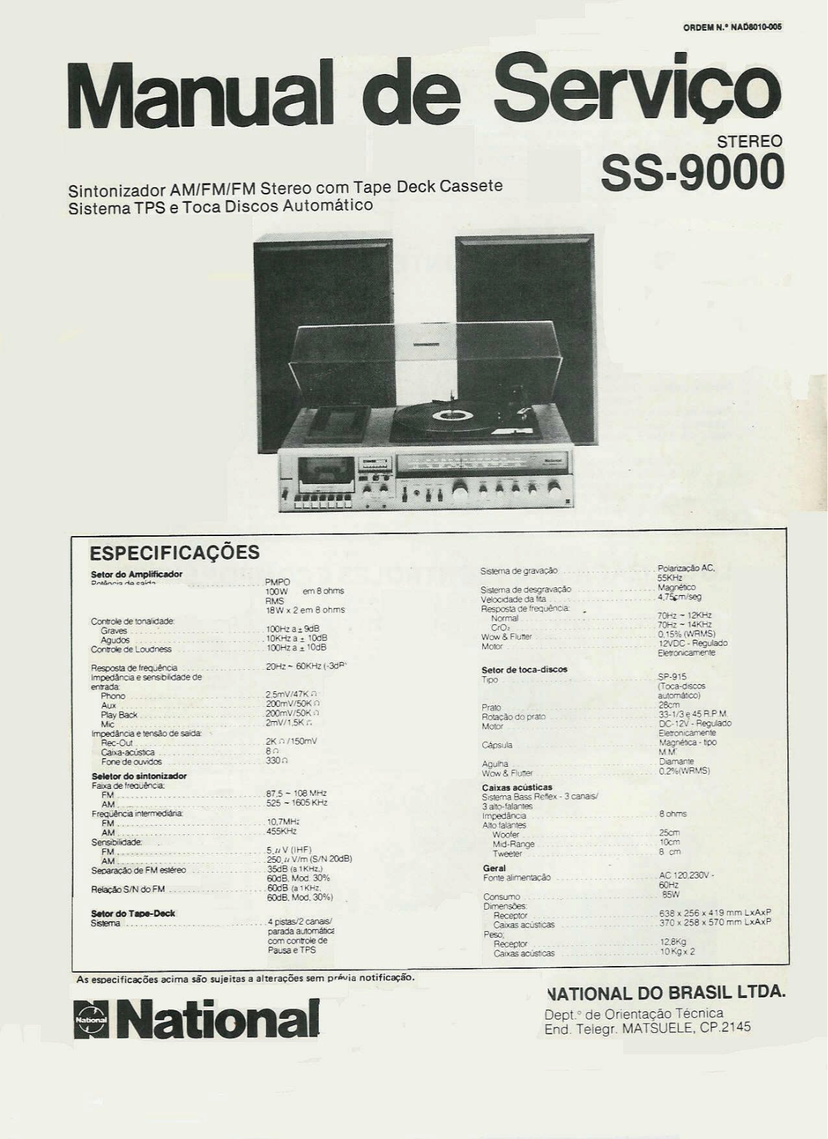 National SS-9000 Schematic