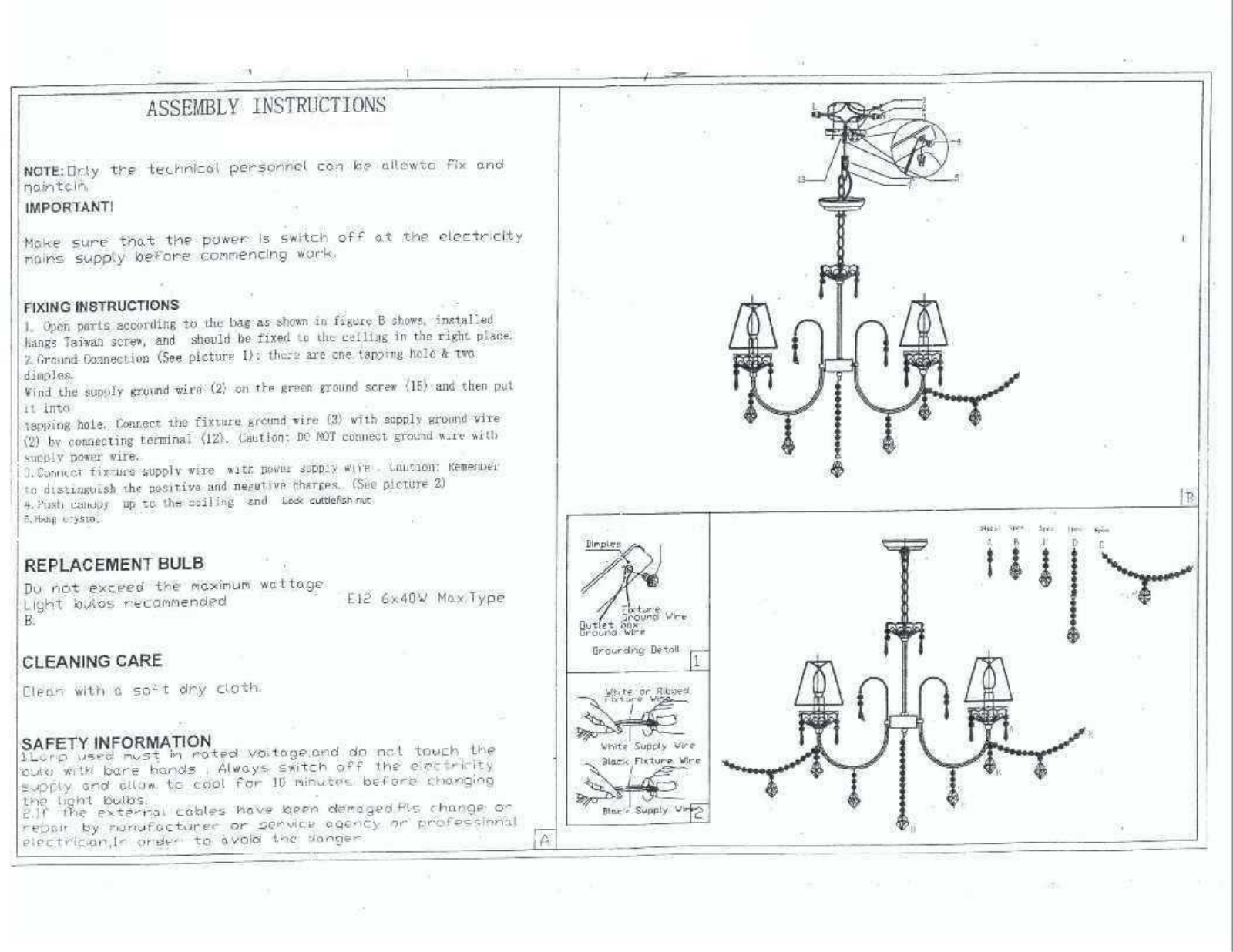 House of Hampton HOHM7383 Asembly Instructions - ManualMachine.com