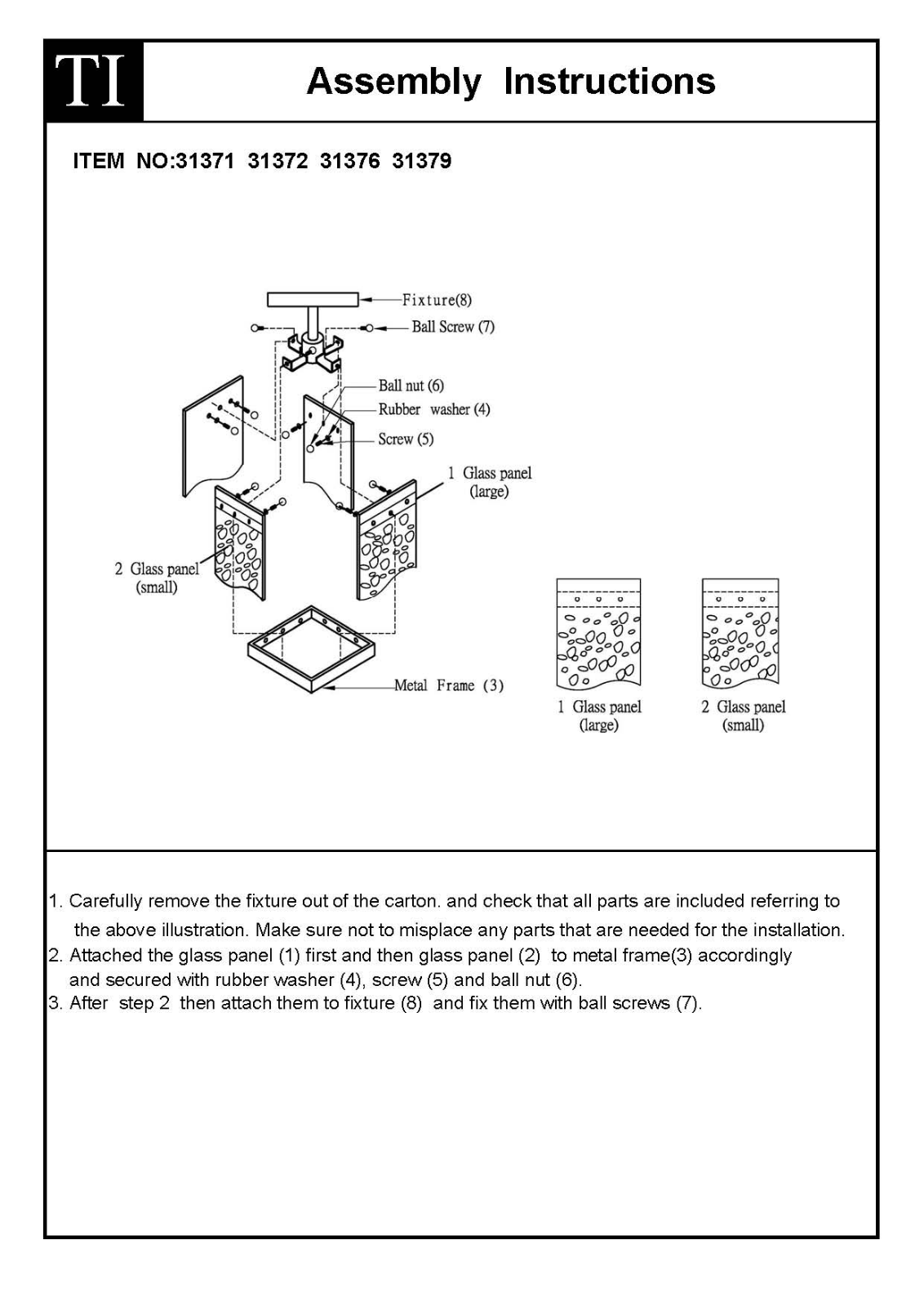 Triarch 31376, 31379, 31371, 31372 User Manual