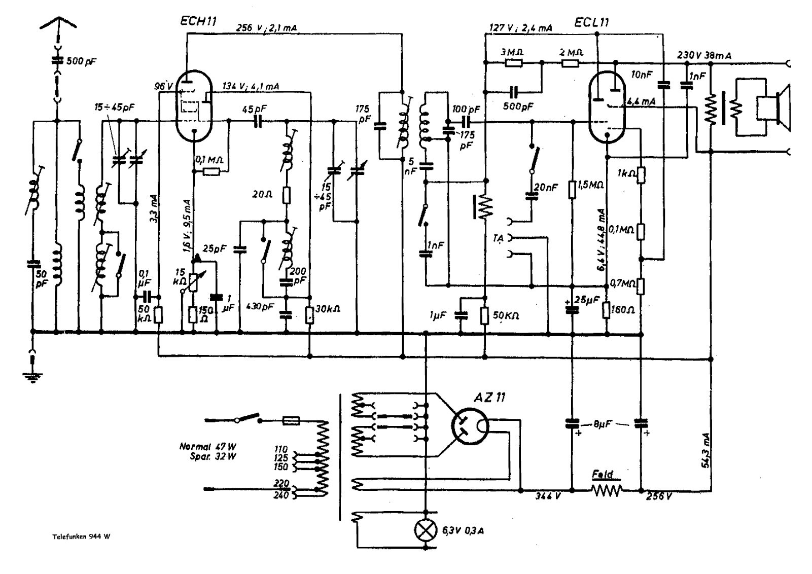 Telefunken 944 Schematic