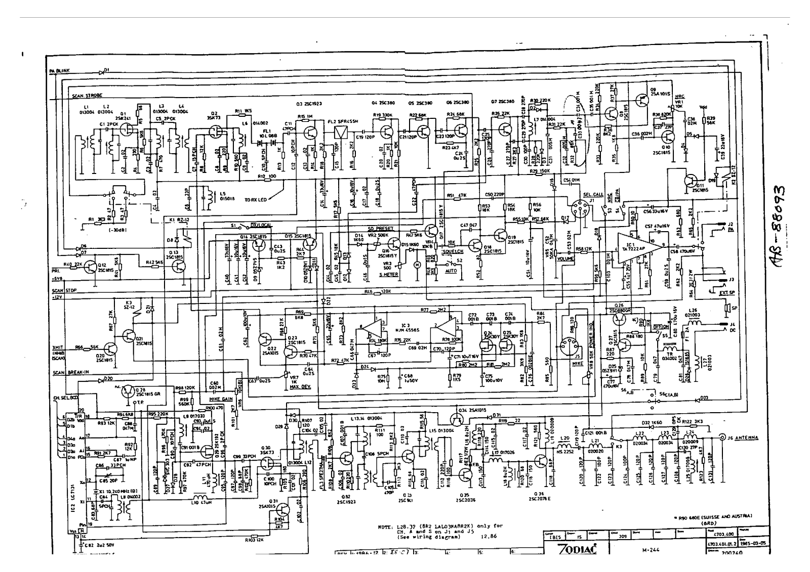 Zodiac M 244 User Manual